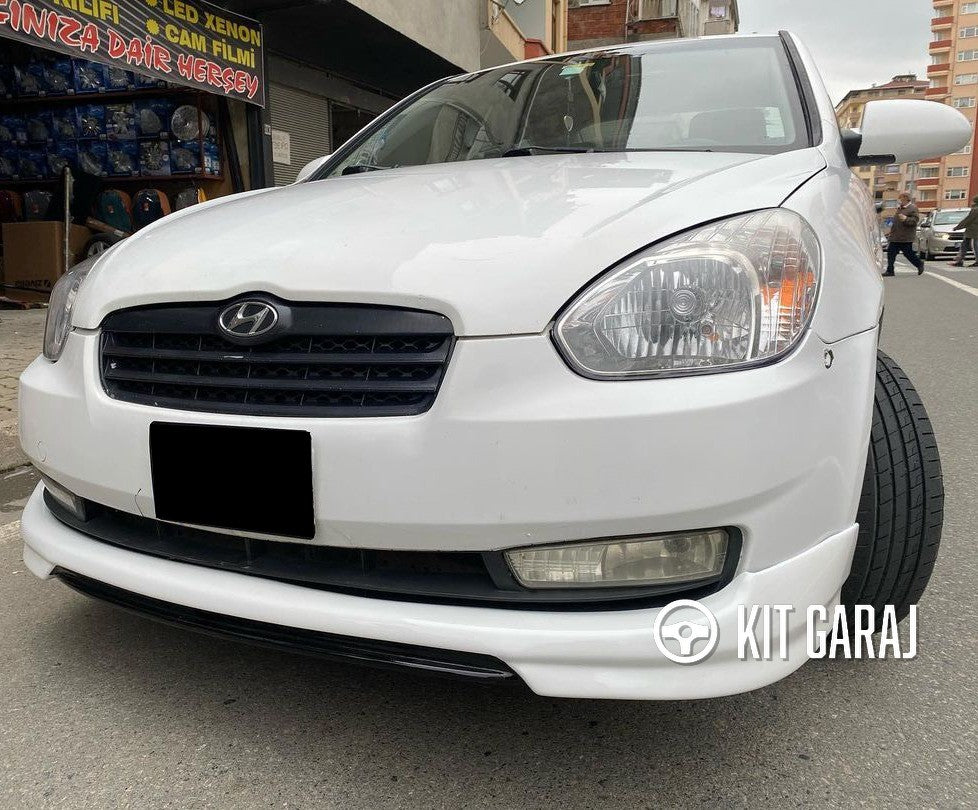 Hyundai Accent Era Custom Ön Ek Boyasız Plastik Mat Siyah
