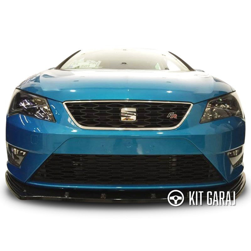 Seat Leon 2012 Mk3 FR Parlak Siyah Ön Lip (Plastik) Boyalı