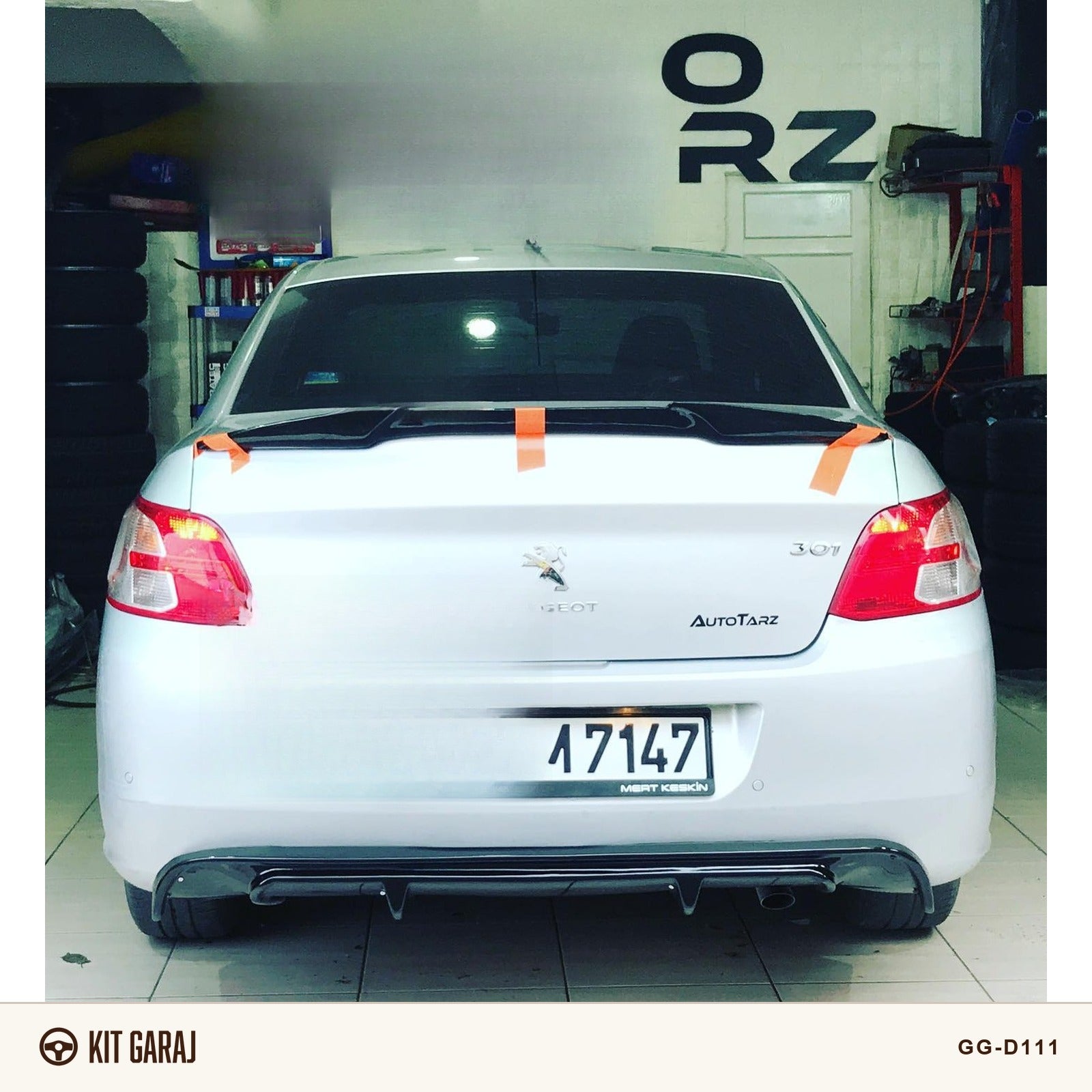 Peugeot 301 Difüzör Tampon Eki 2012-2023 arası UyumluParlak Siyah
