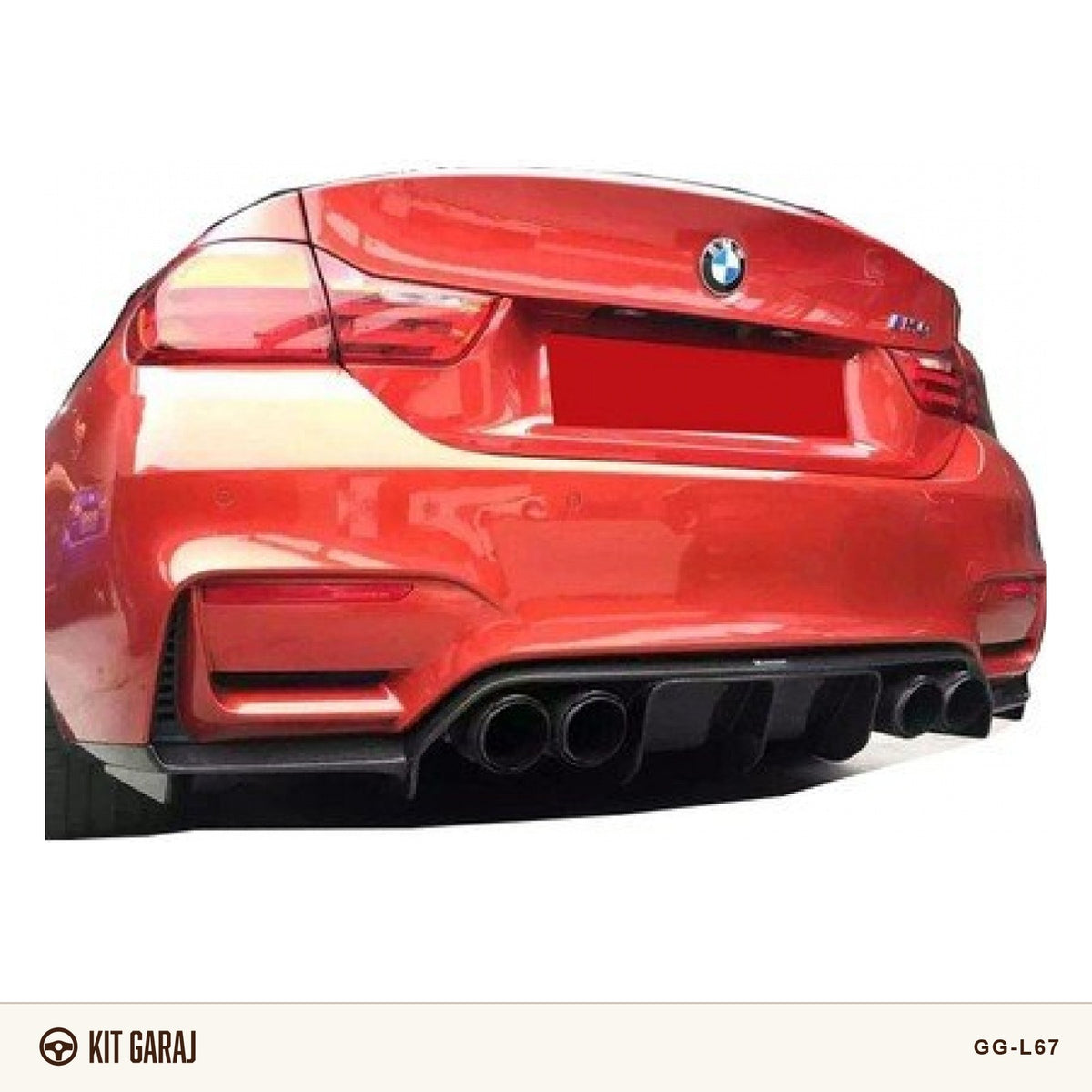 Bmw F30 - F80 M3 2012-2018 Vorsteiner Set 3 Parça Difüzör (PLASTİK)