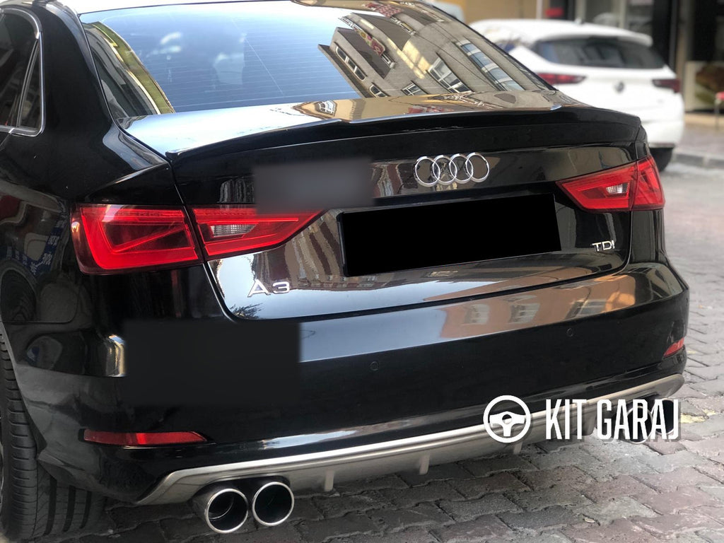 Audi A3 S3 2013-2016 Sedan Difüzör Plastik Uyumlu