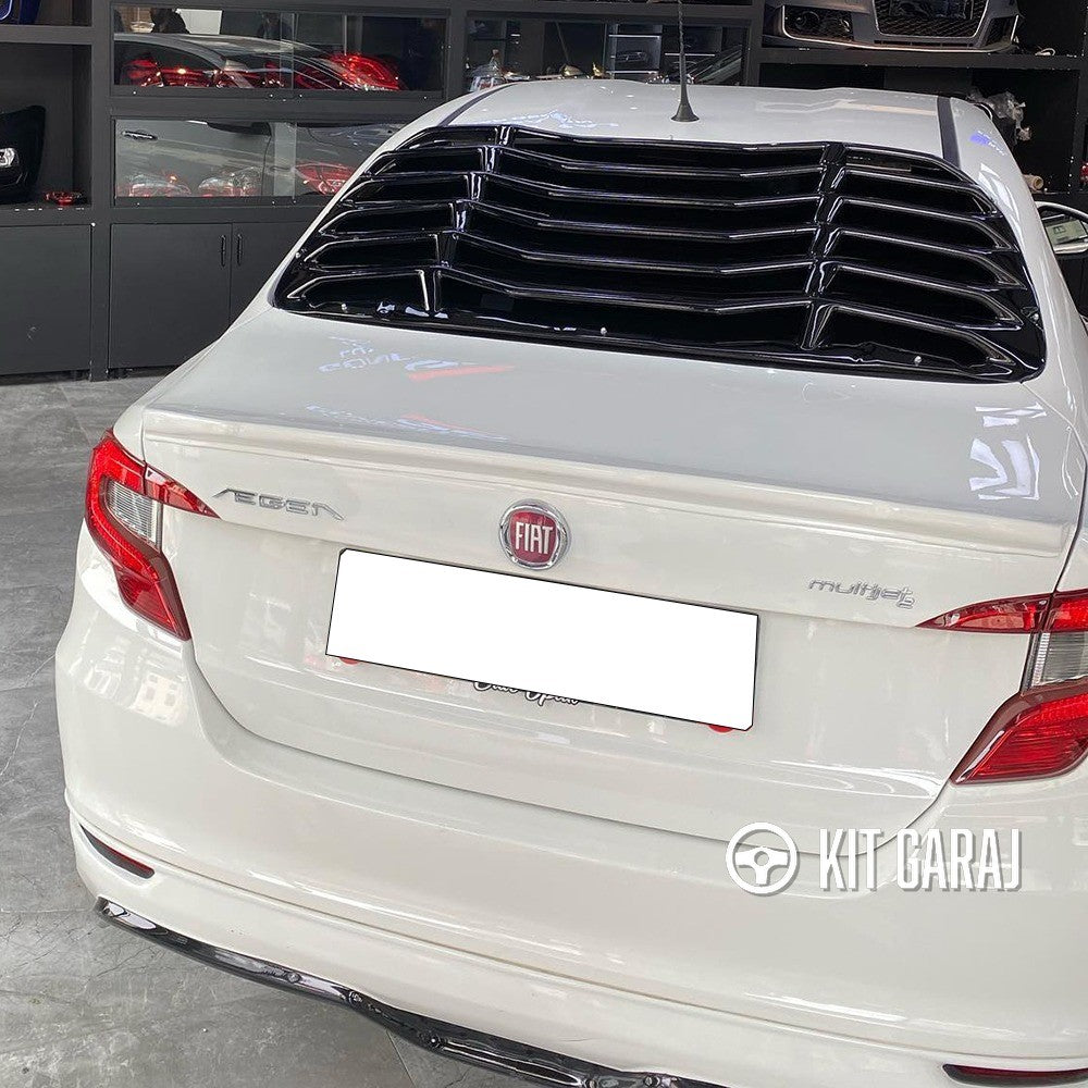 Fiat Egea Sedan 2015-2025 Uyumlu Parlak Siyah Plastik Arka Cam Vizörü