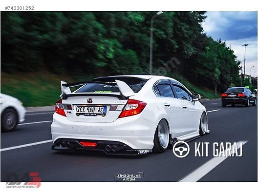 Honda Civic Uyumlu Vtec2 Fb7 Fd6 Voltex Difüzör Parlak Siyah Difüzör Plastik
