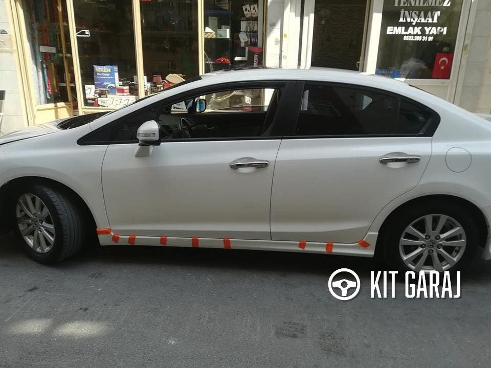 Honda Civic FB7 Modulo Yan Marşpiyel Seti Şık & Dayanıklı Tasarım Boyasız