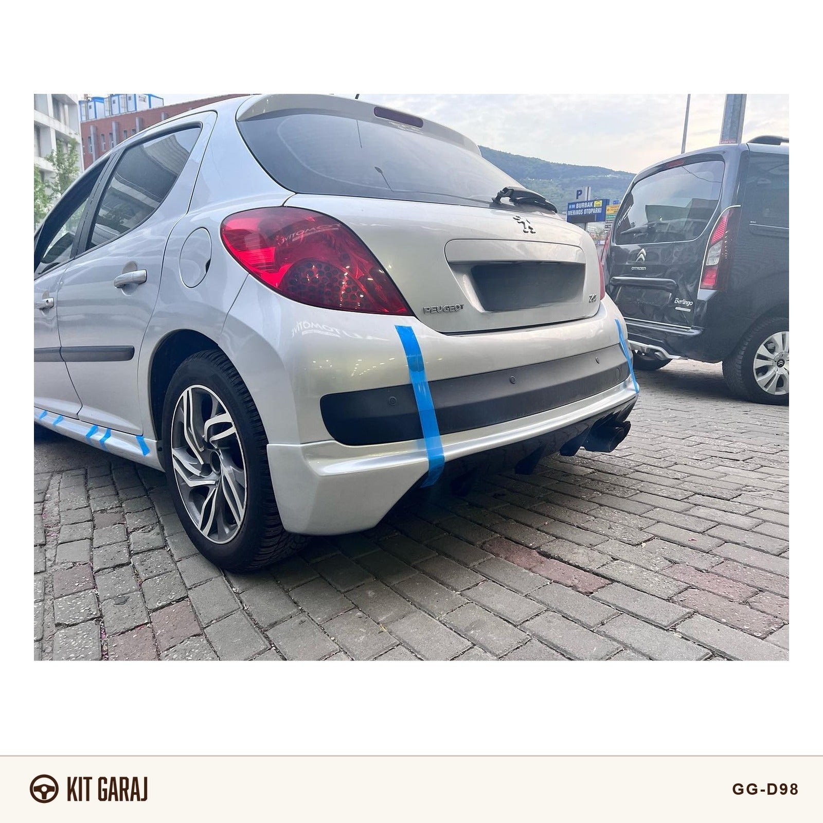 Peugeot 207 Piano Black Arka Ek (Plastik) Boyalı