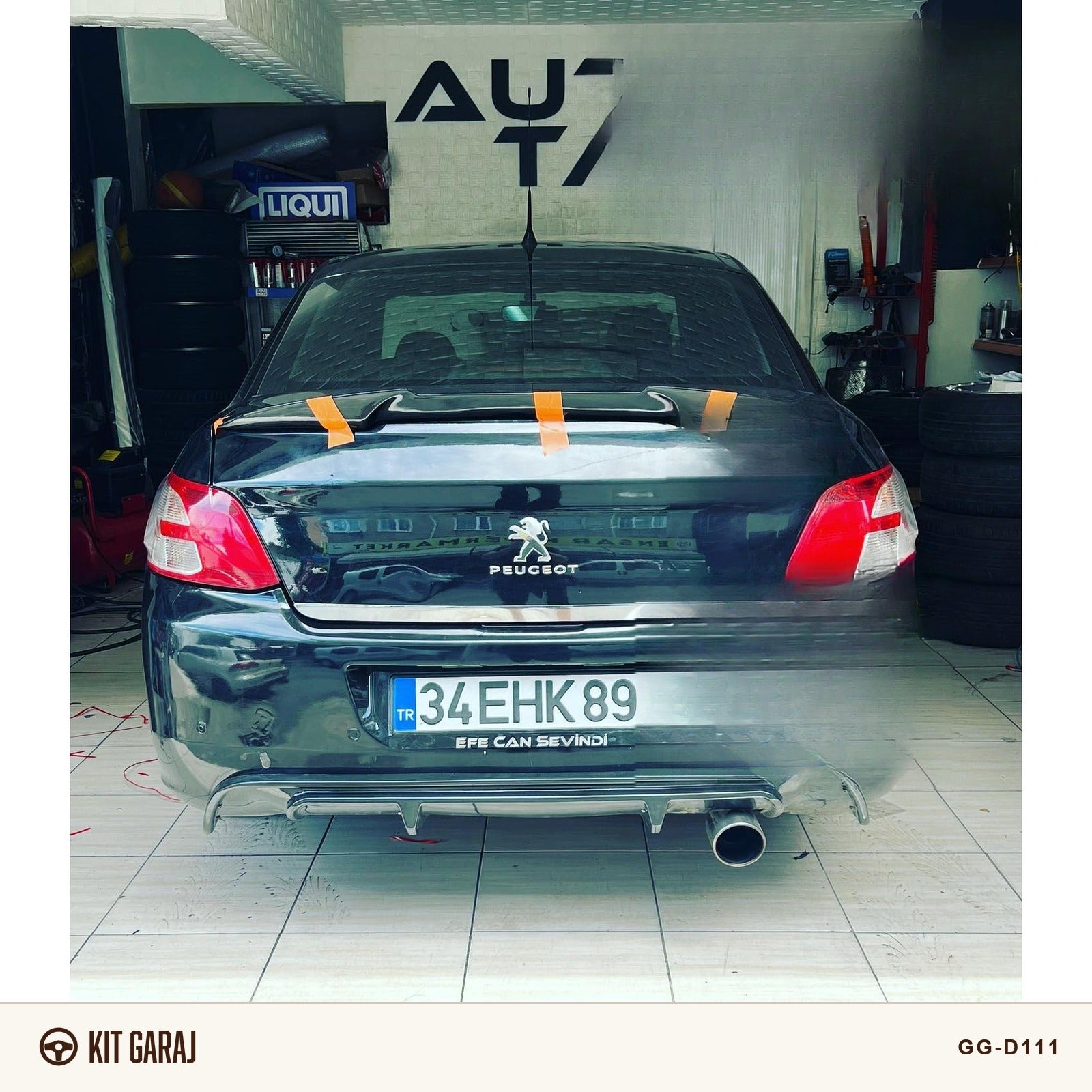 Peugeot 301 Difüzör Tampon Eki 2012-2023 arası UyumluParlak Siyah