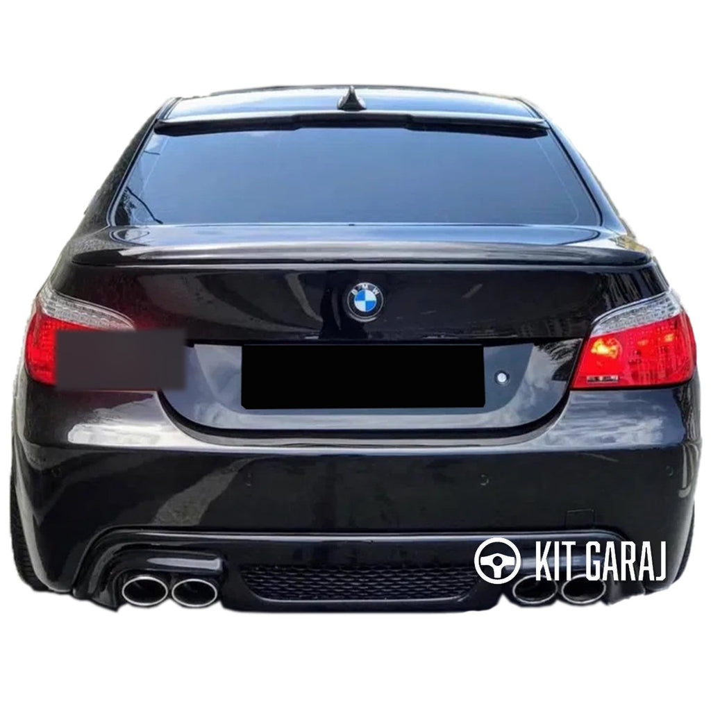 BMW E60 Difüzör M5 Rieger Parlak Siyah Plastik 2003-2009 Uyumlu