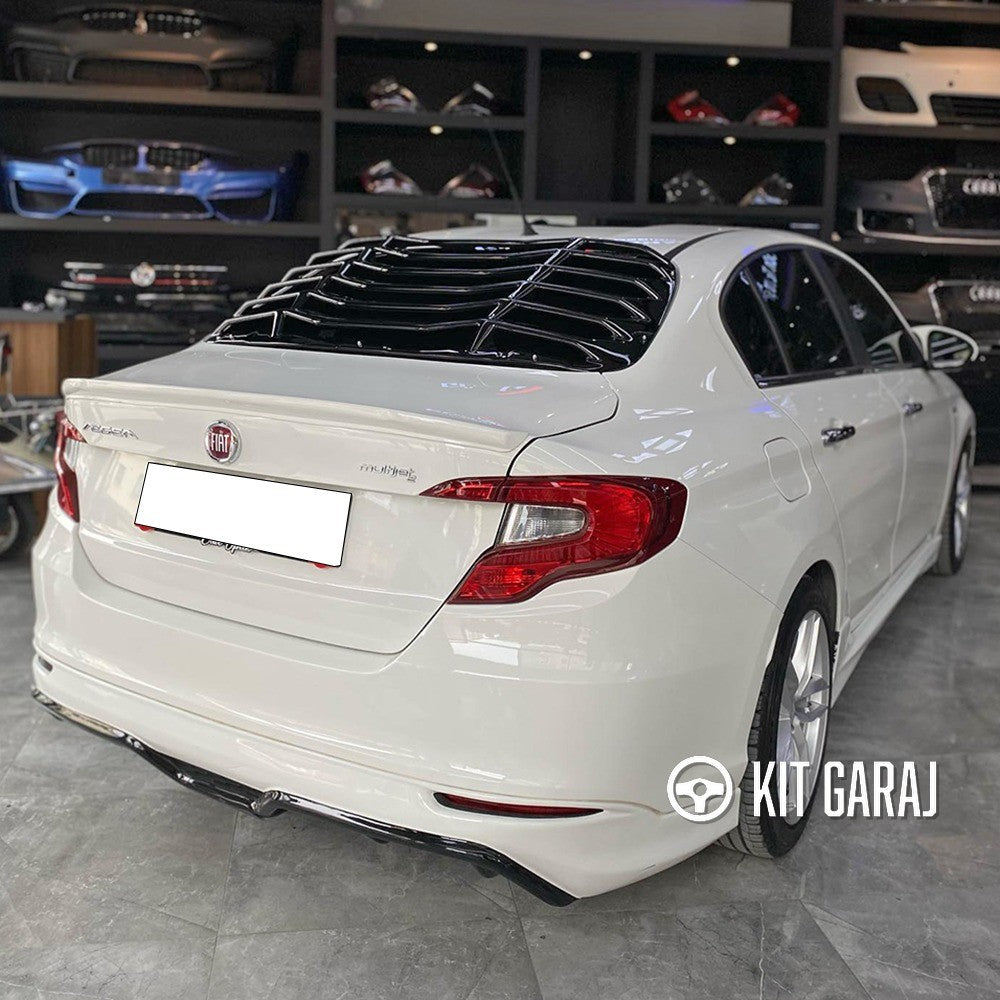 Fiat Egea Sedan 2015-2025 Uyumlu Parlak Siyah Plastik Arka Cam Vizörü
