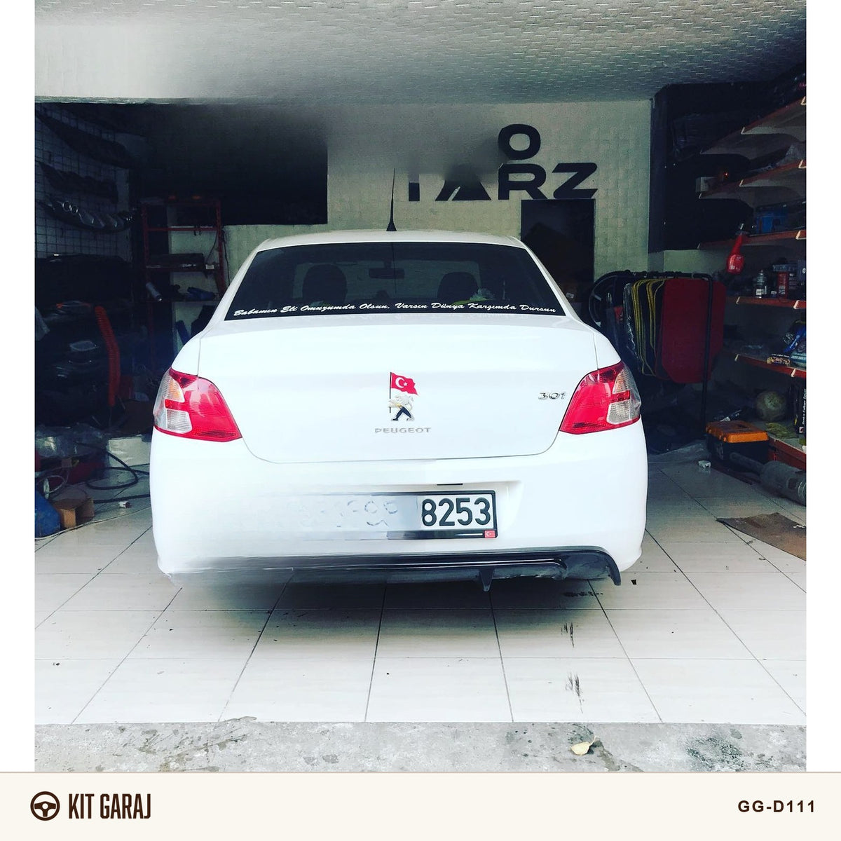 Peugeot 301 Difüzör Tampon Eki 2012-2023 arası UyumluParlak Siyah