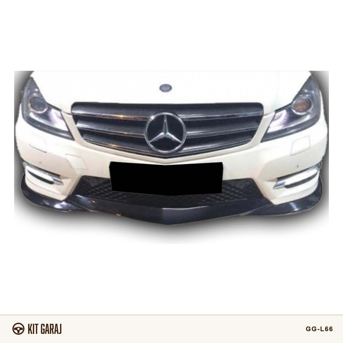 Mercedes-Benz W204 C180 Makyajlı Piano Black Ön Ek (Plastik) Boyalı