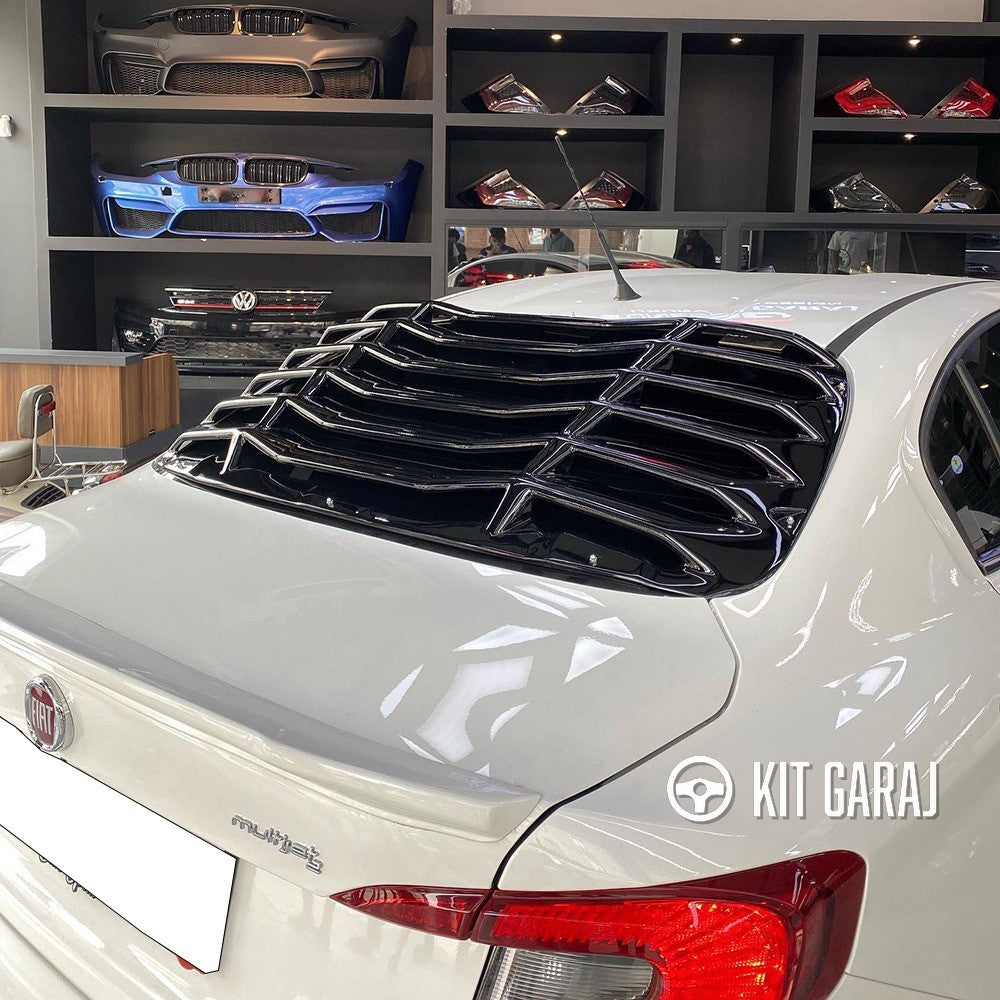 Fiat Egea Sedan 2015-2025 Uyumlu Parlak Siyah Plastik Arka Cam Vizörü