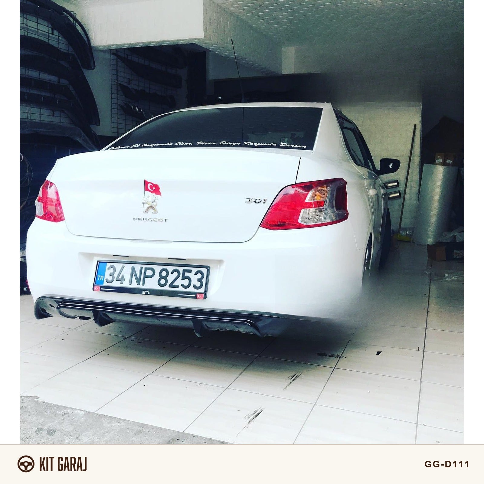 Peugeot 301 Difüzör Tampon Eki 2012-2023 arası UyumluParlak Siyah