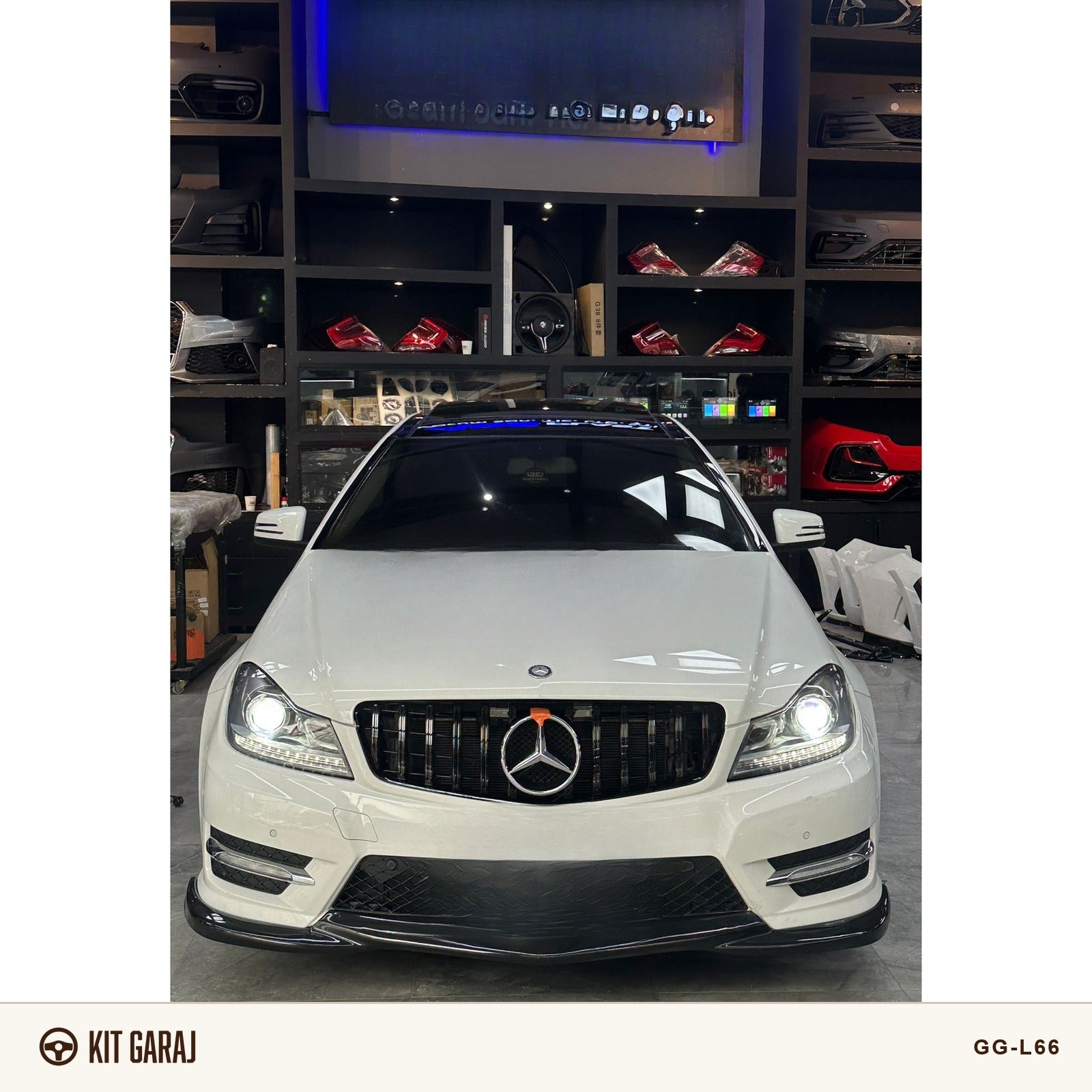 Mercedes-Benz W204 C180 Makyajlı Piano Black Ön Ek (Plastik) Boyalı