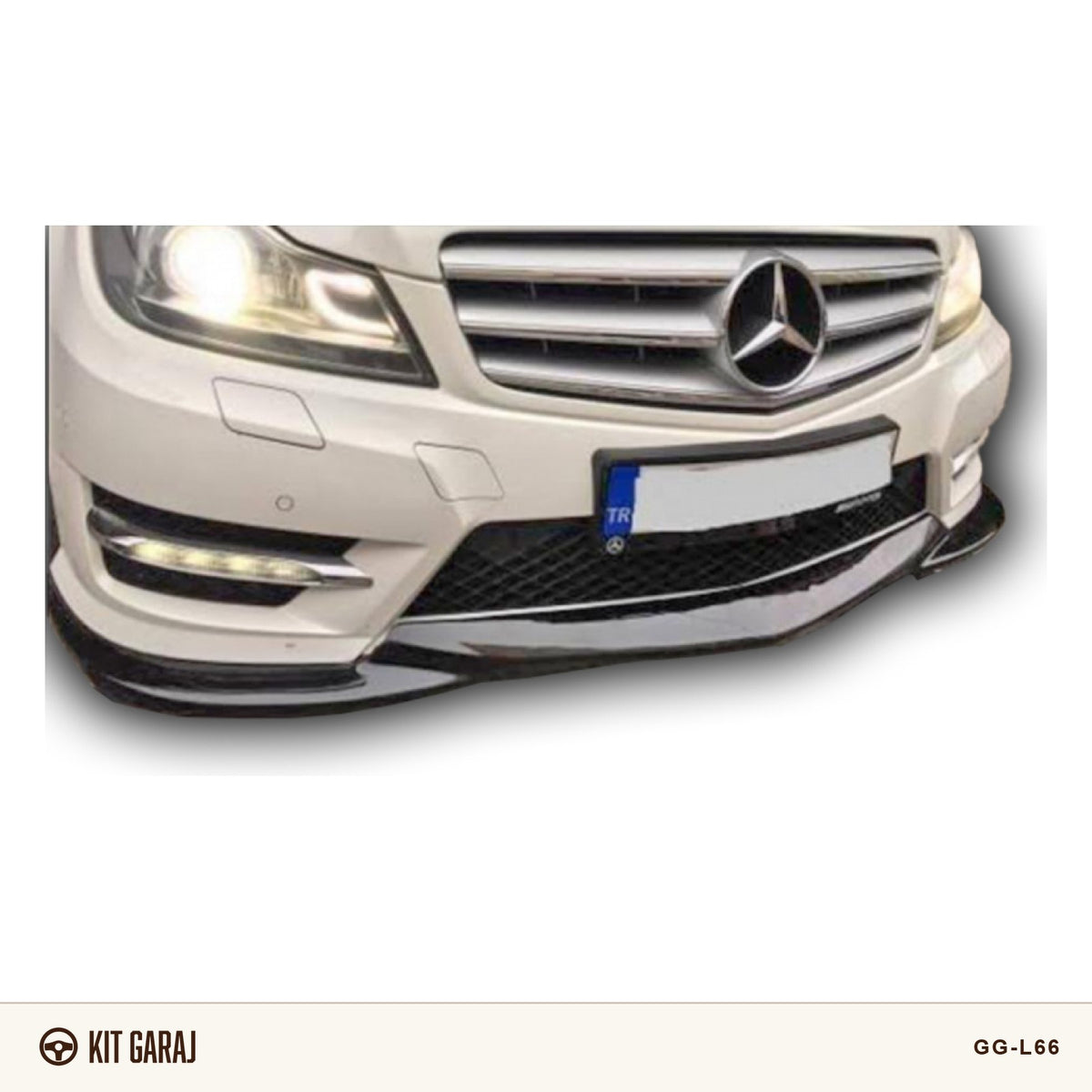 Mercedes-Benz W204 C180 Makyajlı Piano Black Ön Ek (Plastik) Boyalı