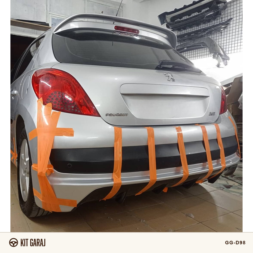 Peugeot 207 Piano Black Arka Ek (Plastik) Boyalı