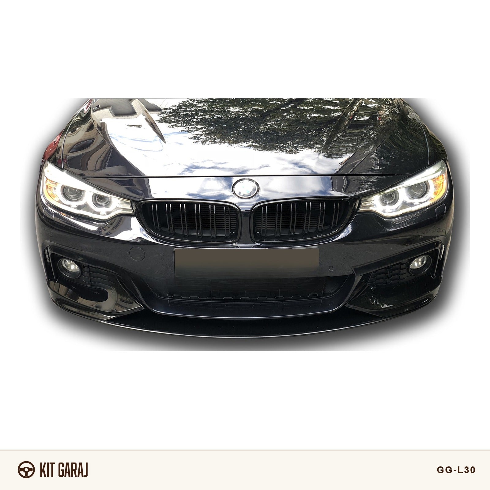 BMW F30 M-Tech Piano Black Ön Lip (Plastik) Boyalı