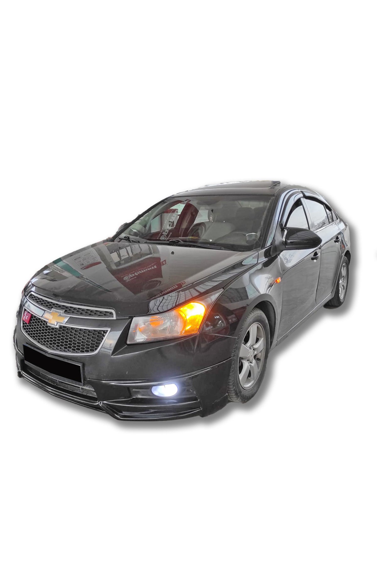 Chevrolet Cruze Uyumlu Ön Ek Karlık Mat Siyah Plastik 2009-2013 Makyajsız Kasa 5