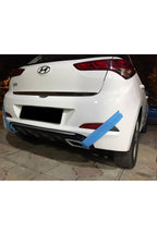 Hyundai i20 2015-2017 Uyumlu Parlak Siyah Plastik Egzoz Görünümlü Difüzör 5