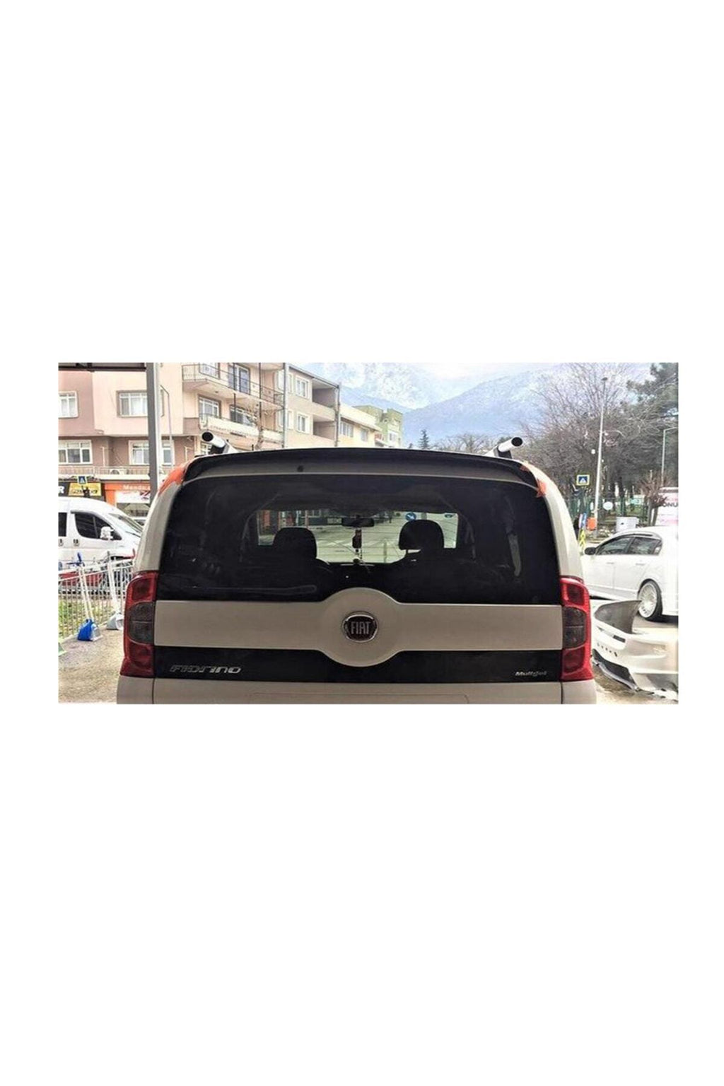 Fiat Fiorino Bagaj Üstü Spoiler Parlak Siyah Renk Boyalı 2007 - 2023 Spoiler 4