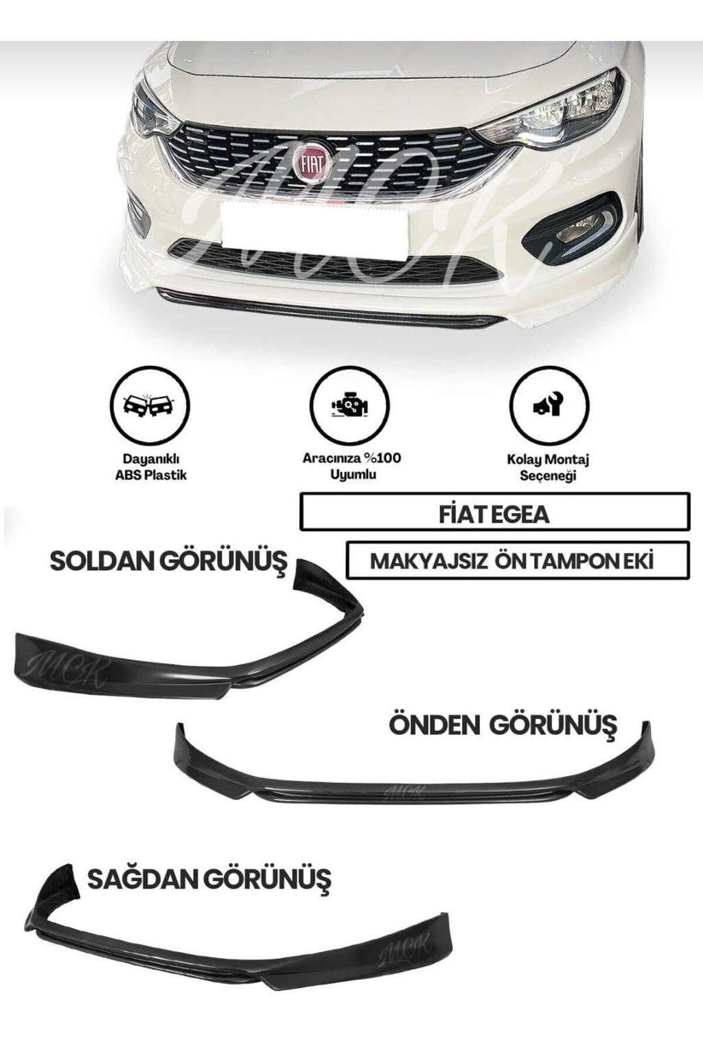 Fiat Egea Ön Ek (Plastik) 2015 2016 2017 2018 2019 2020 2021
