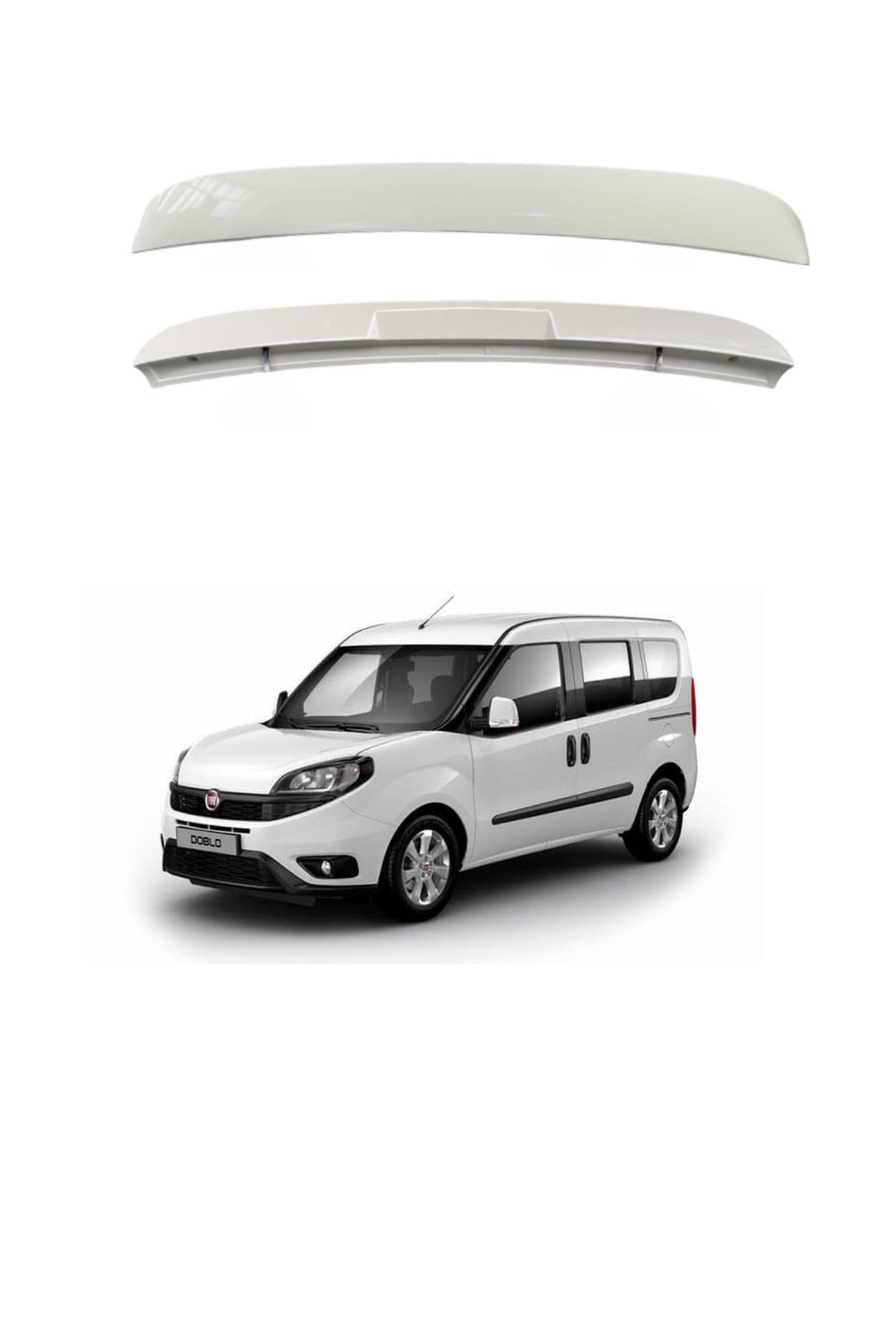 FİAT DOBLO 2011-2023 BEYAZ BOYALI SPOİLER PLASTİK 2