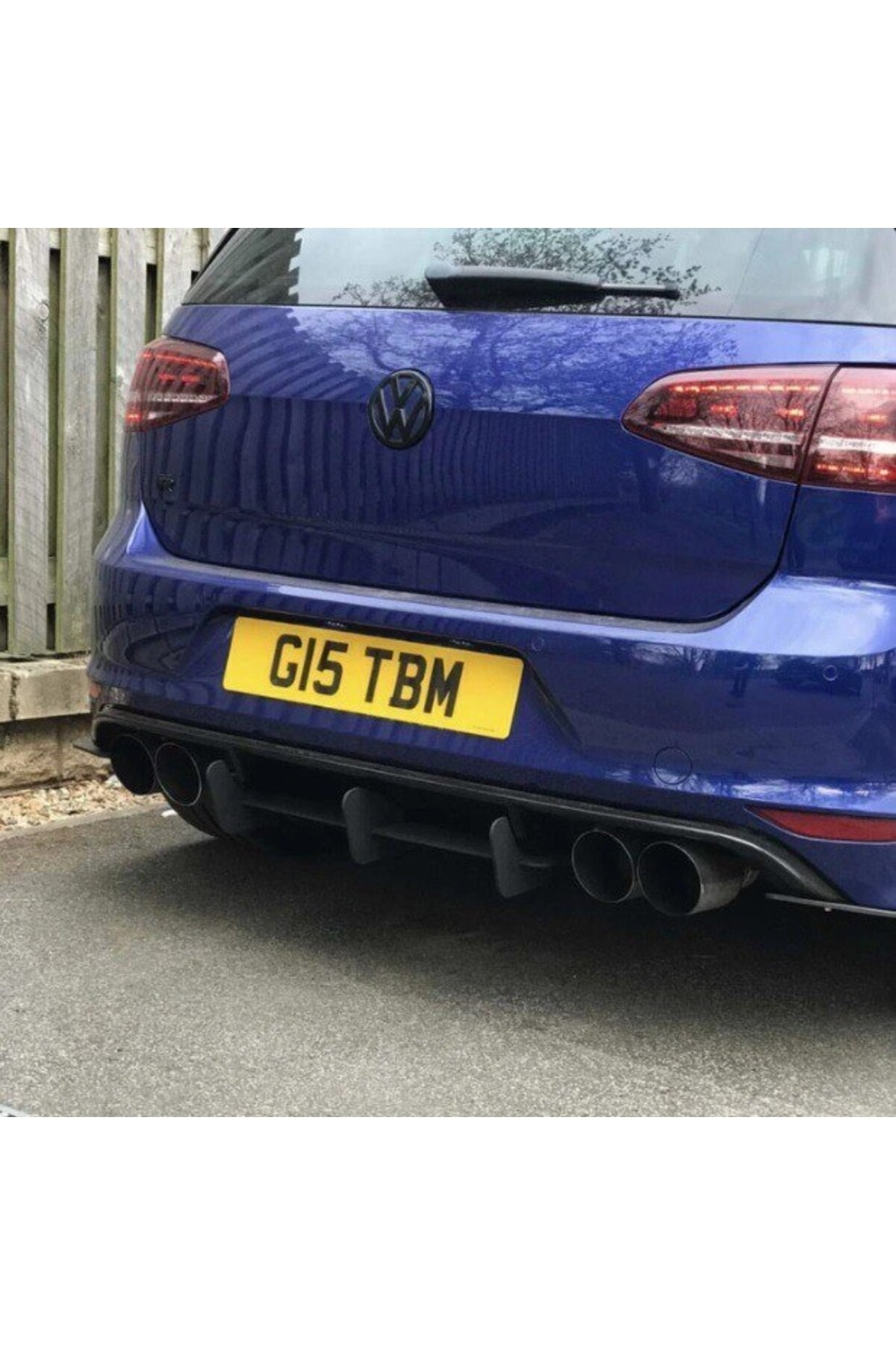 Volkswagen Golf 7 R Arka Tampon Splitteri Mat Siyah Uyumlu 2
