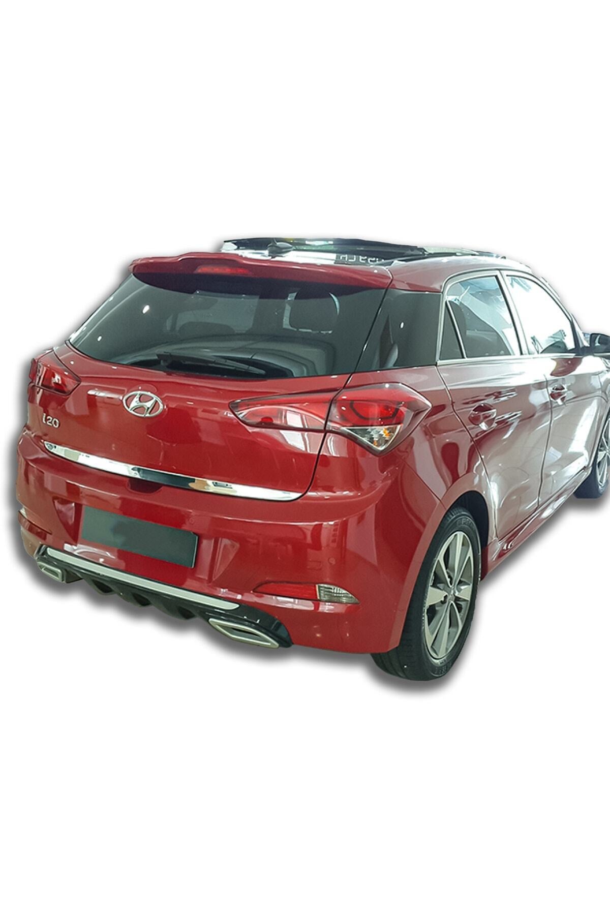Hyundai i20 2015-2017 Uyumlu Parlak Siyah Plastik Egzoz Görünümlü Difüzör 2