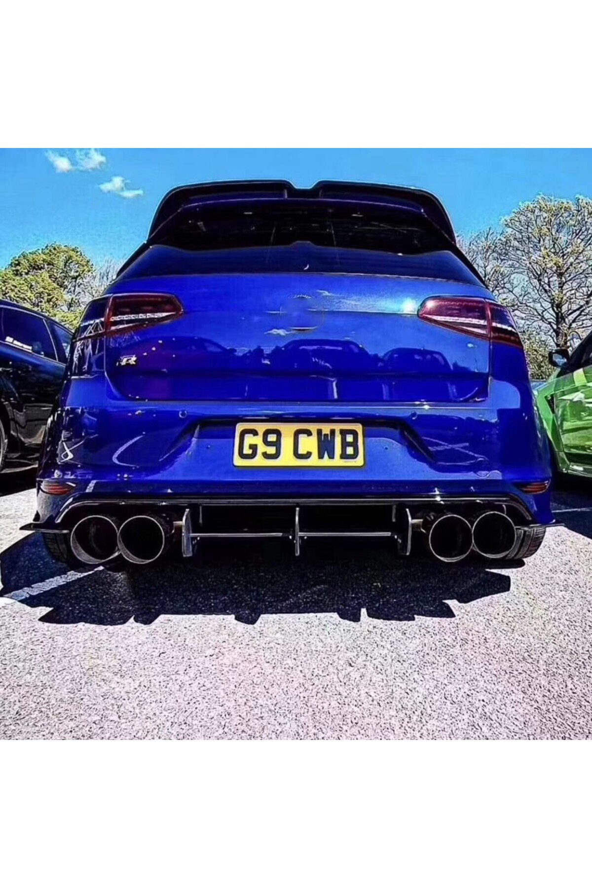 Volkswagen Golf 7 R Arka Tampon Splitteri Mat Siyah Uyumlu