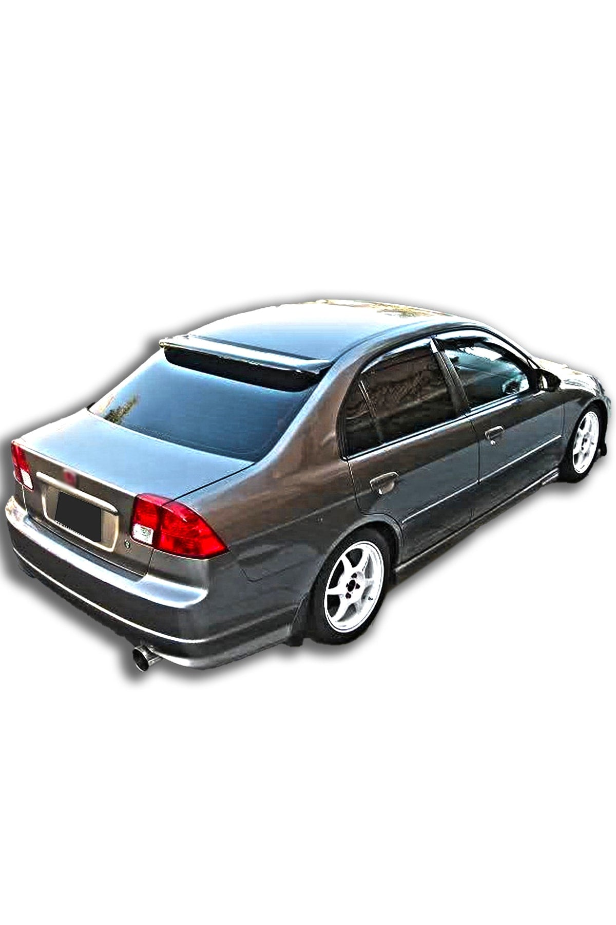 Honda Civic Vtec 2 2001-2006 Parlak Siyah Plastik Cam Üstü Spoiler