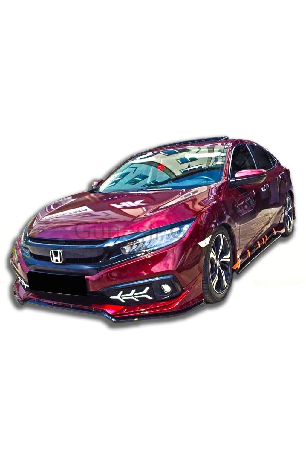 Honda Civic Fc5 2019-2021 Makyajlı Kasa Uyumlu Mugen Body Kit Seti Boyasız Plastik