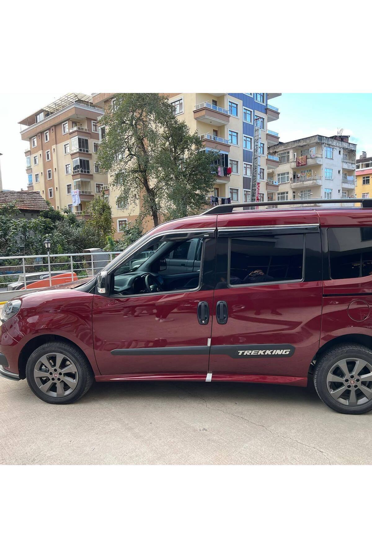 Doblo D3 - D4 Uyumlu Aero Marşpiyel Takımı (BOYASIZ MAT SİYAH Plastik) 2