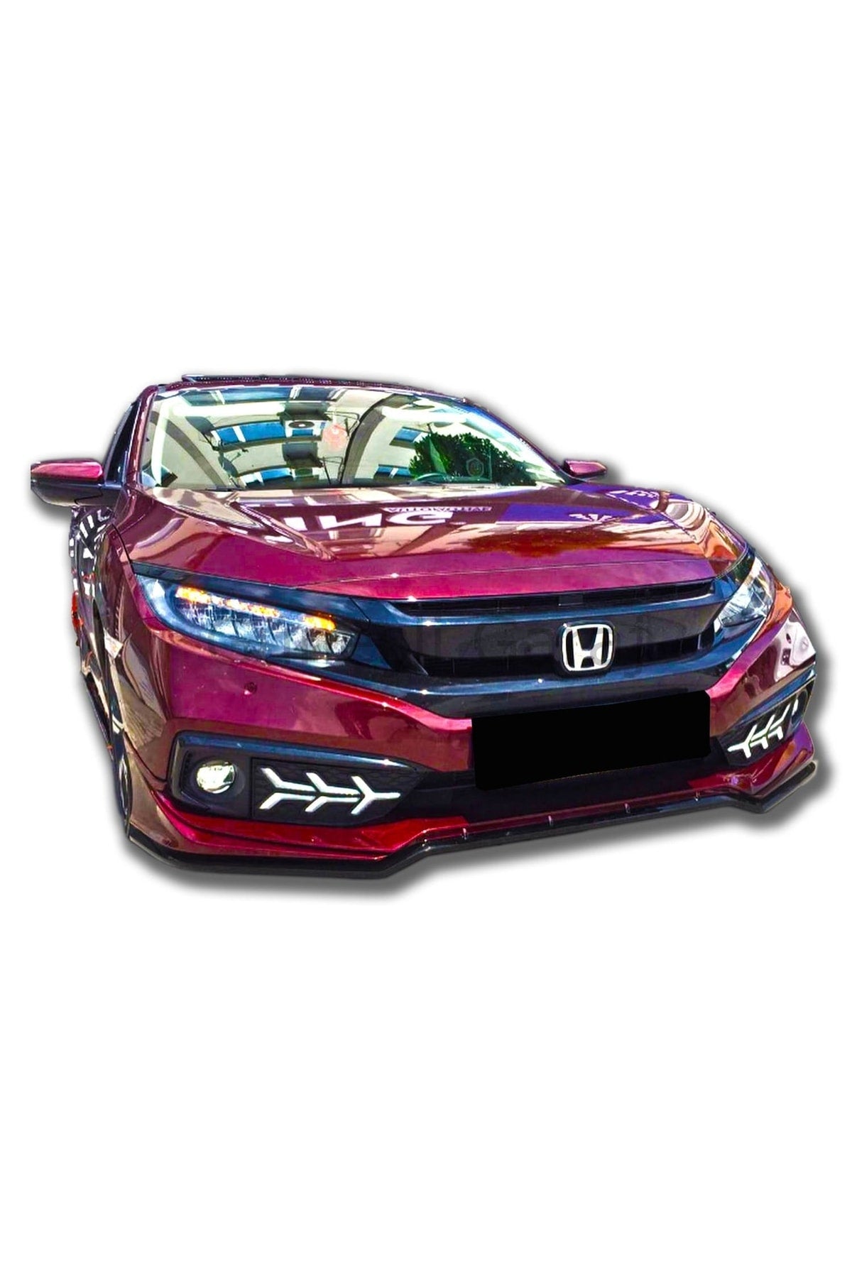 Honda Civic Fc5 2019-2021 Makyajlı Kasa Uyumlu Mugen Body Kit Seti Boyasız Plastik